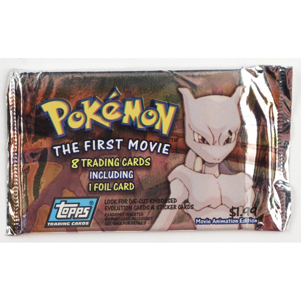 Pokemon Topps The First Movie Mewtwo Booster Pack Blue Label Sealed