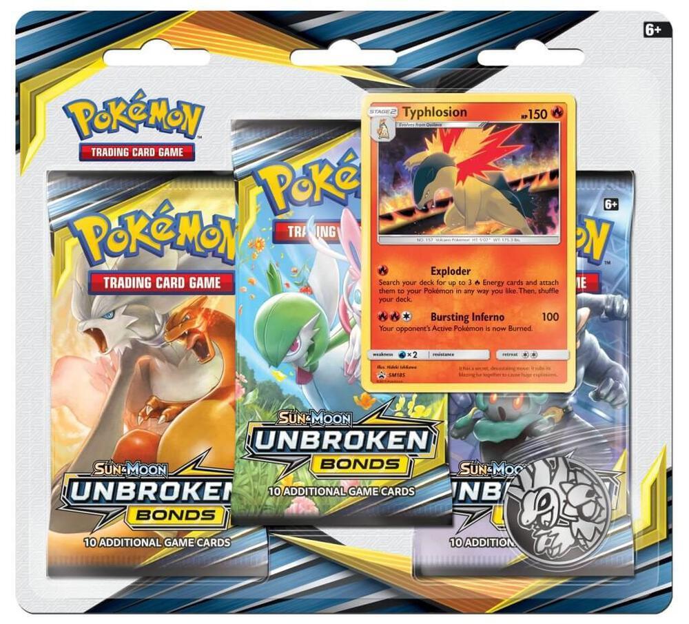Unbroken Bonds 3 Pack Blister [Typhlosion] NFS