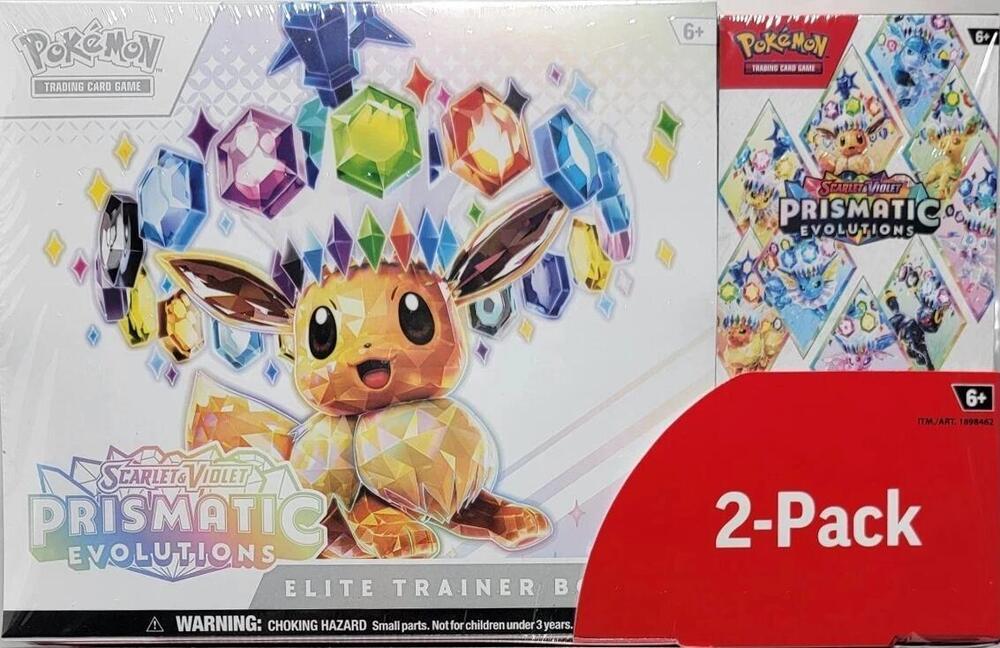 Costco P Prismatic Evolutions 2-Pack Trainer Box and Booster Bundle