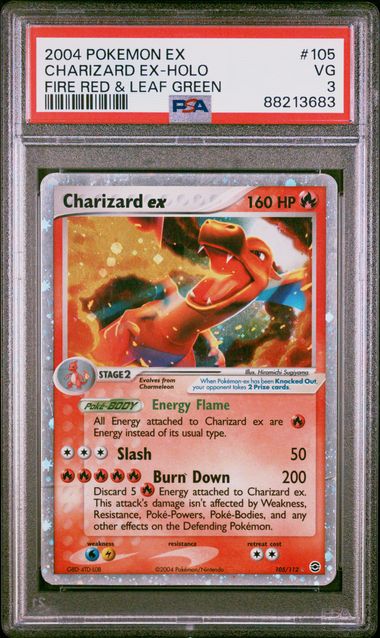 Pokemon PSA 3 Charizard ex Holo Fire Red & Leaf Green