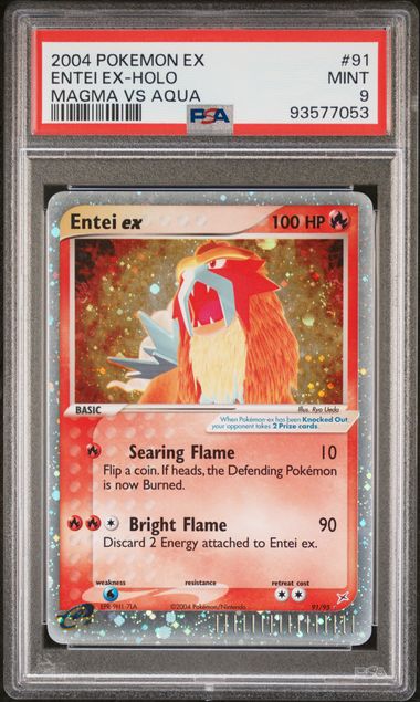 Pokemon PSA 9 Entei ex 91/95 Magma Vs. Aqua
