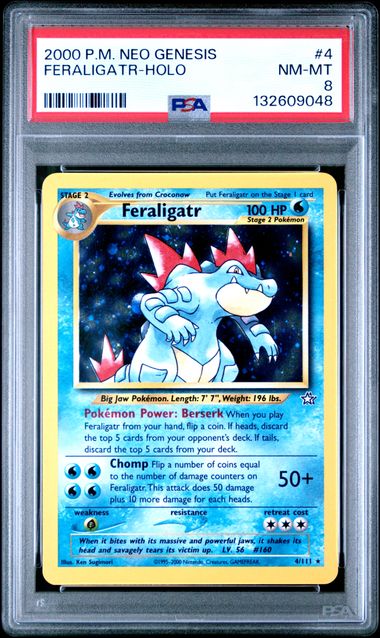 Pokemon PSA 8 Feraligatr Holo Neo Genesis