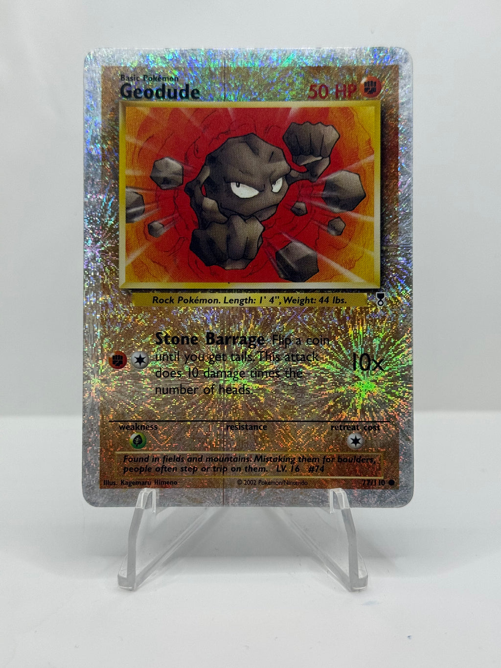 Pokemon Geodude 77/110 Legendary Collection Reverse Holo Light Play