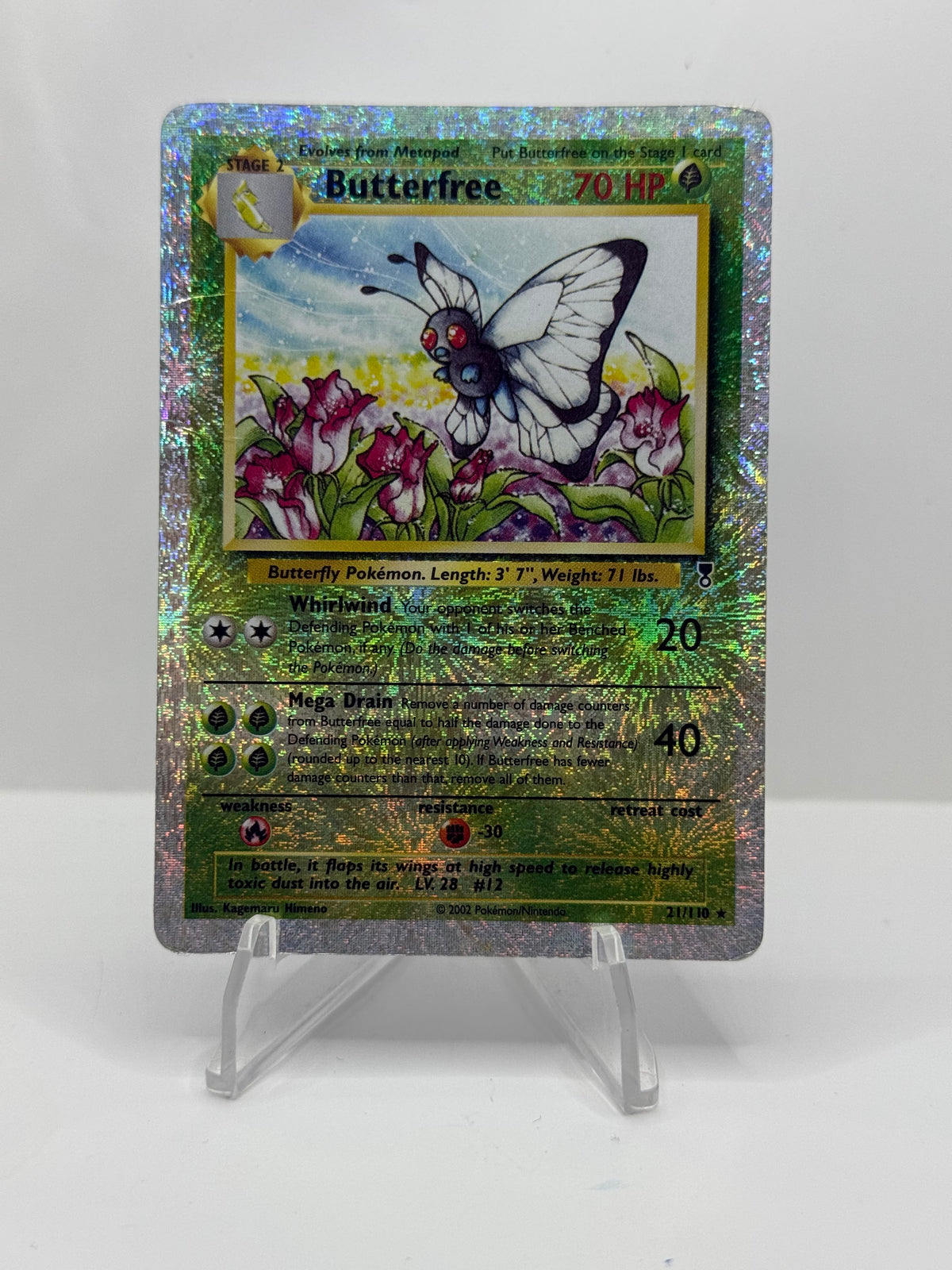 Pokemon Butterfree 21/110 Legendary Collection Reverse Holo Heavy Play