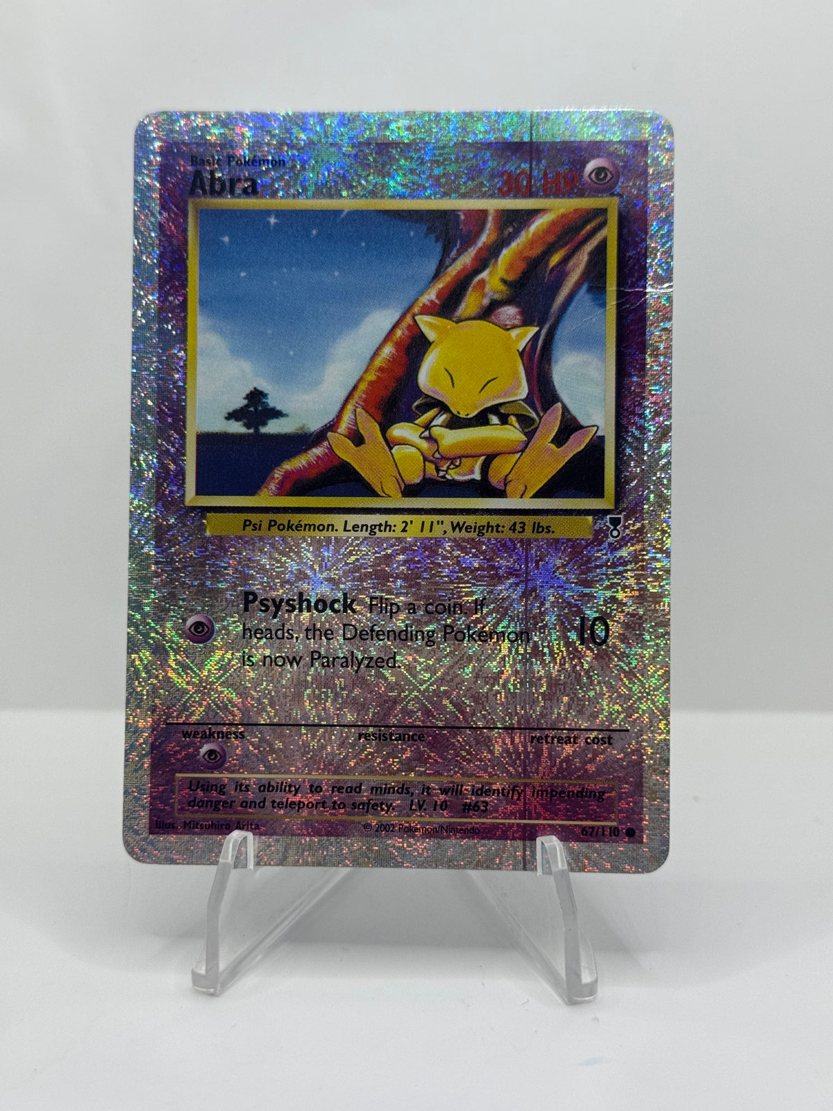 Pokemon Abra 67/110 Legendary Collection Reverse Holo Moderate Play