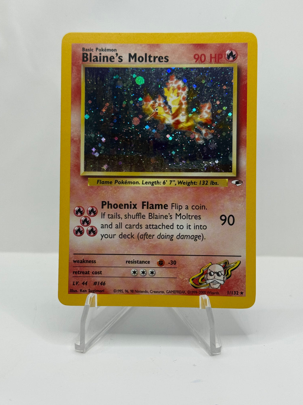 Pokemon Blaine's Moltres 1/132 Gym Heroes Holo Near Mint