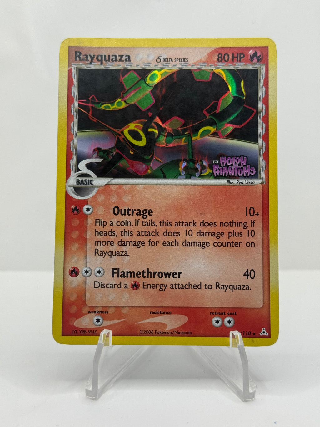 Pokemon Rayquaza 26/110 Holon Phantoms Reverse Holo Moderate Play