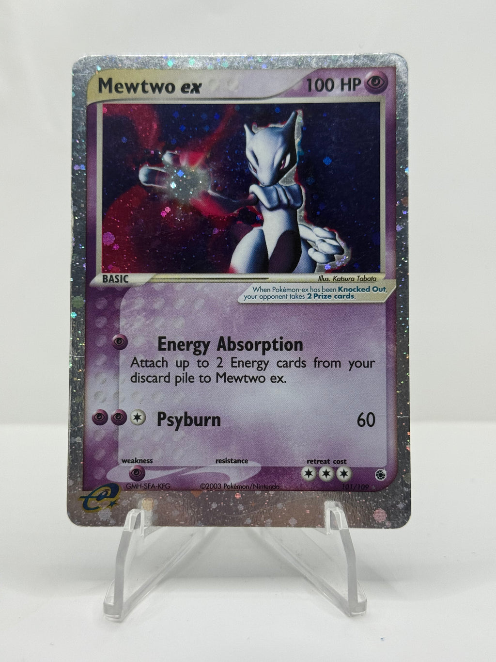 Pokemon Mewtwo ex 101/109 Ruby & Sapphire Holo Moderate Play