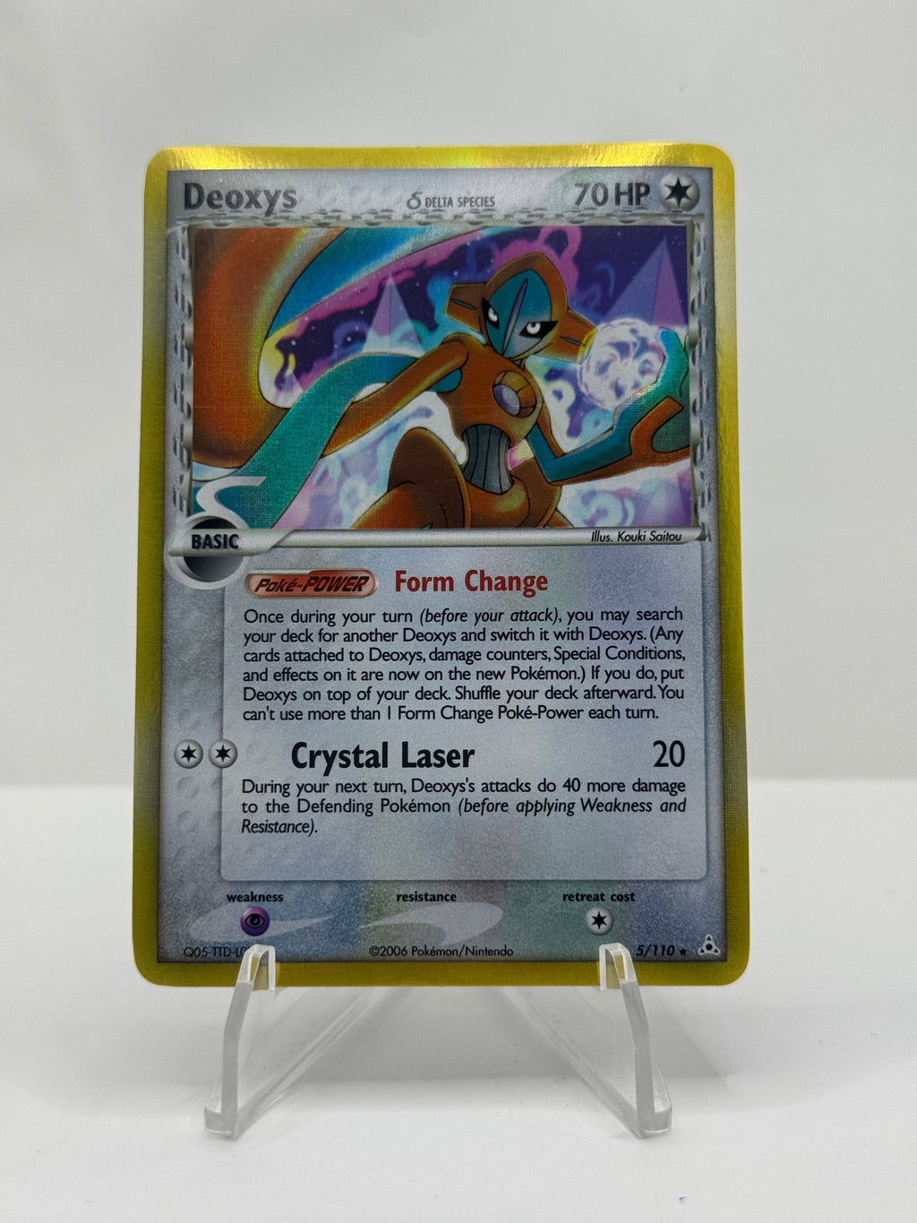 Pokemon Deoxys 5/110 Holon Phantoms Holo Heavy Play