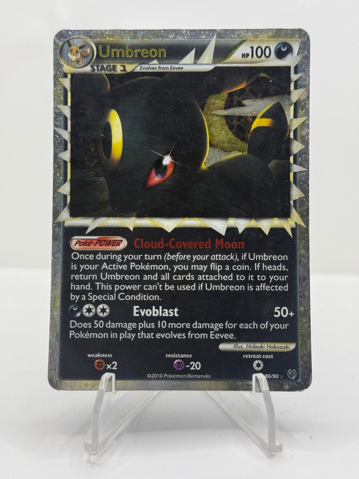 Pokemon Umbreon 86/90 Undaunted Prime Holo Heavy Play