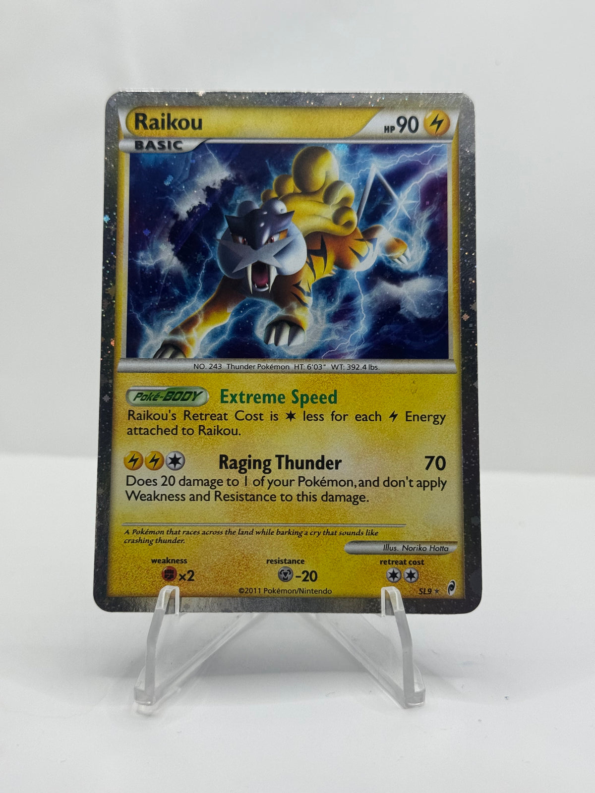 Pokemon Raikou SL9 Call of Legends Holo Light Play