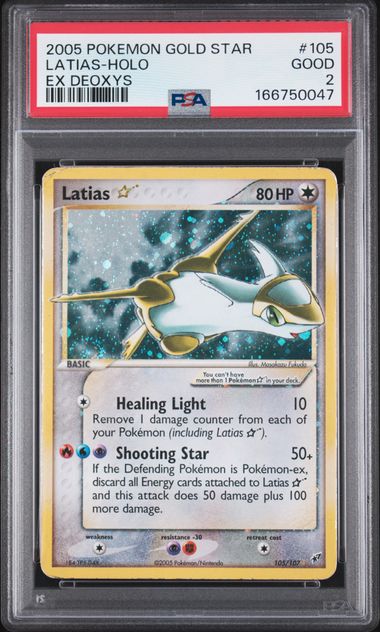 Pokemon PSA 2 Latias 105/107 Gold Star Deoxys