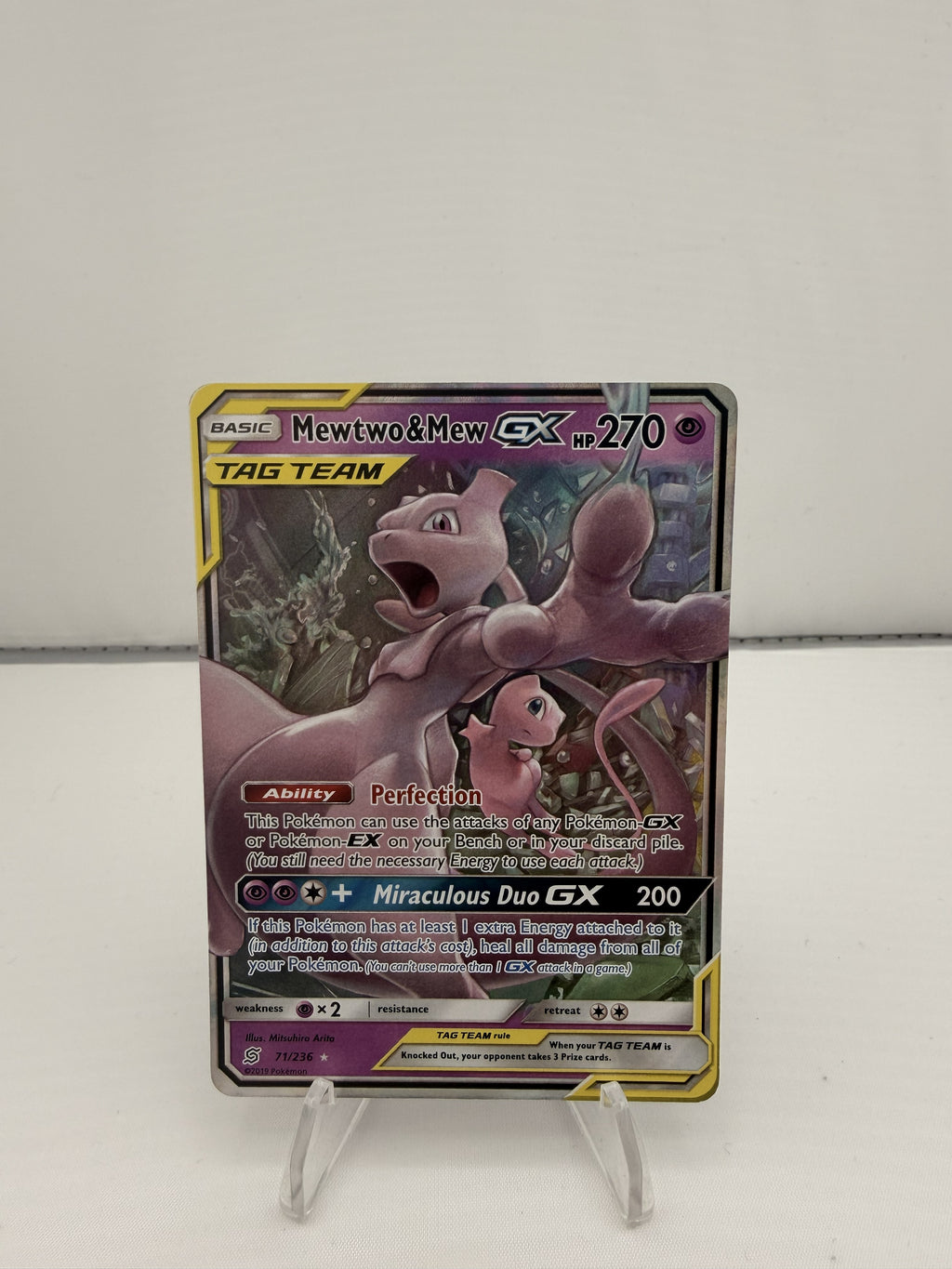 Pokemon Mewtwo & Mew GX Unified Minds 71/236 Lightly Played