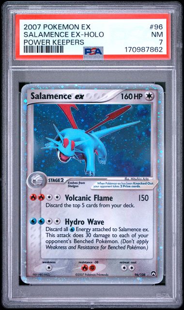 Pokemon PSA 7 Salamance ex Holo Power Keepers