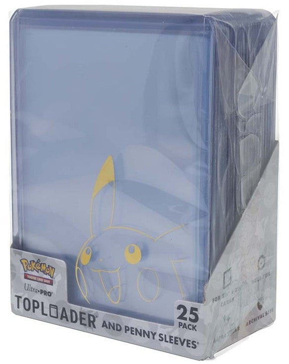 Ultra Pro Pokemon Pikachu Toploader & Penny Sleeves Combo Pack [25 Sleeves]
