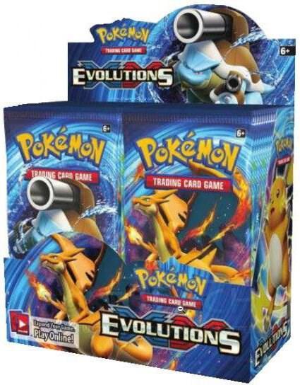Caja de sobres XY Evolutions, no está en venta
