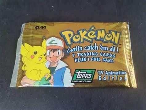 Pokemon Topps Series 1 Trading Cards TV Animation Edition