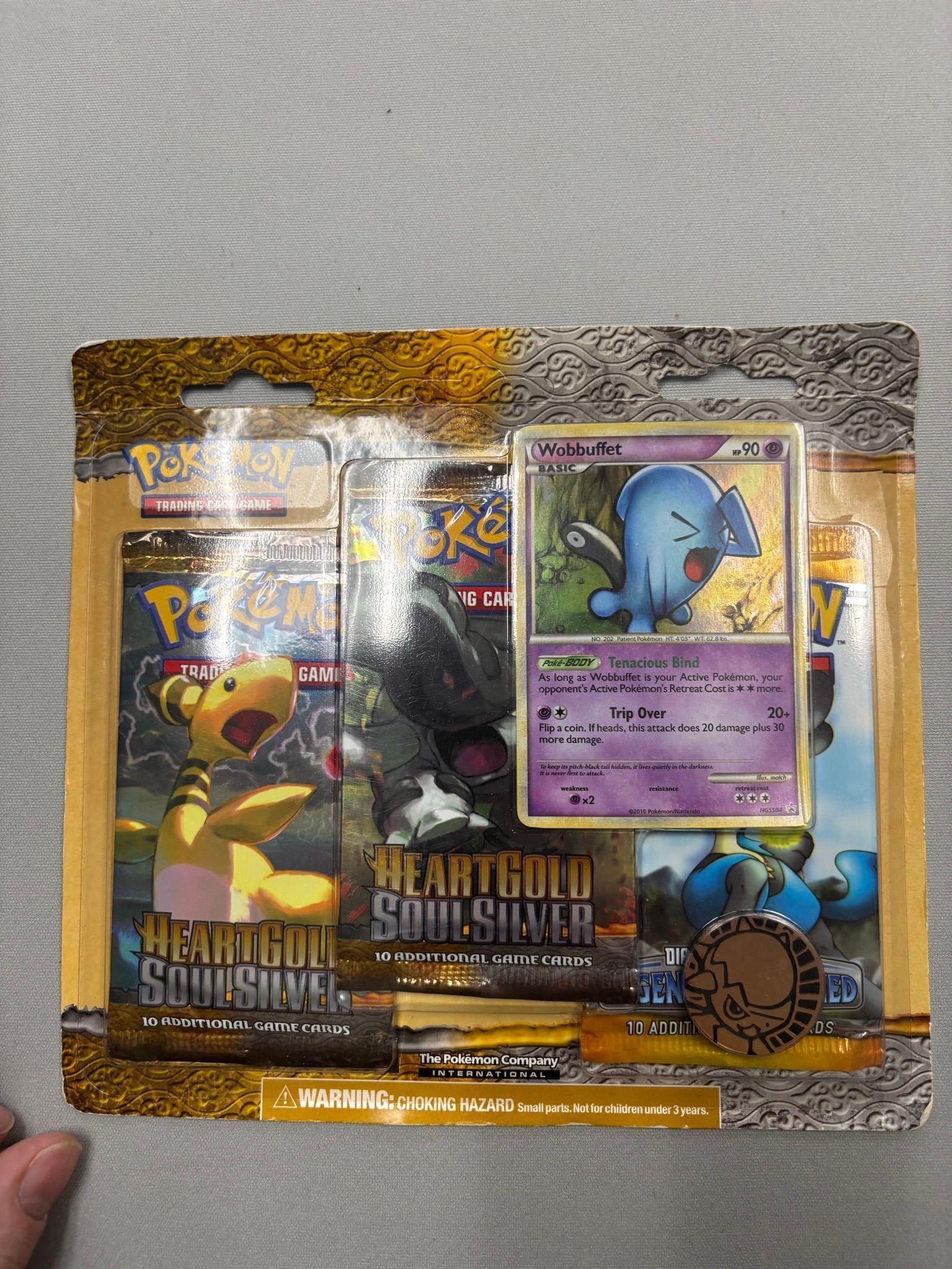 HGSS Base x2 & Legends Awakened 3-pack blister (Wobuffet) NFS