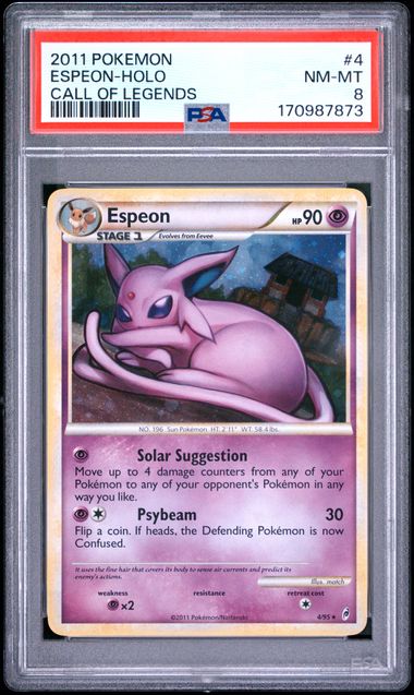 Pokemon PSA 8 Espeon 4/95 Holo Call of Legends