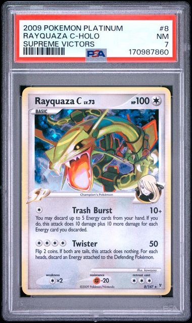 Pokemon PSA 7 Rayquaza C LV. 73 Holo Supreme Victors